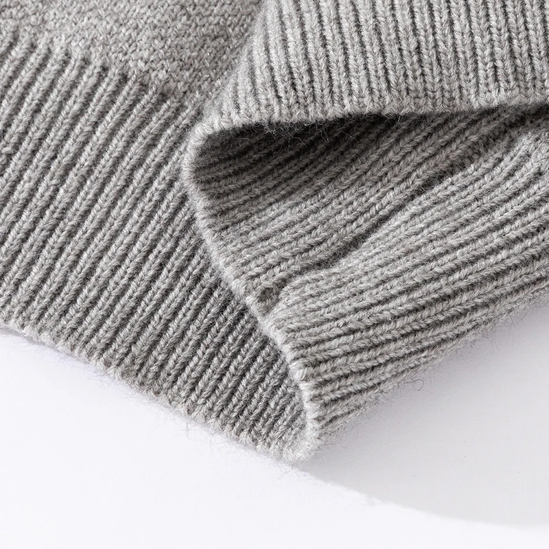 High Quality Men New Long-Sleeved Knitted Cardigan Round Neck Single-Breasted Sweater Coat Leisure Trend Hot-Selling MenClothing