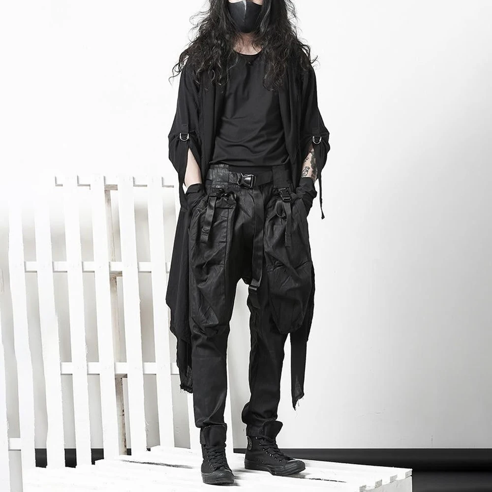 XS-5XL Spring New Men's Solid Color Long Trench Coat American Retro Fashion Trendy Street Casual Simple Loose Niche Men's Top
