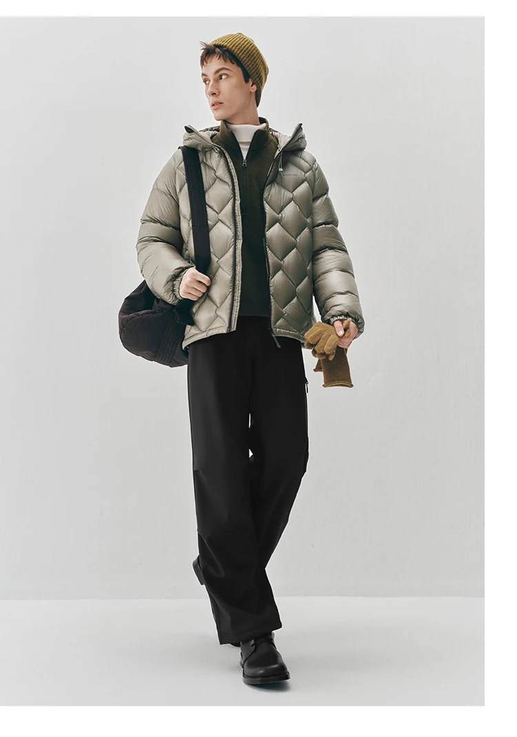 Semir Men Down Jacket 90 Percent Down Fill Diamond Quilting Outdoor Style 2026 Winter Warm Insulation Cold Weather