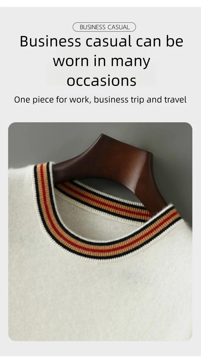 2026 Summer New Fashion O-Neck 100% Wool Knit Short Sleeve Spliced Business Casual T-Shirts Men's Clothing Loose England Tees