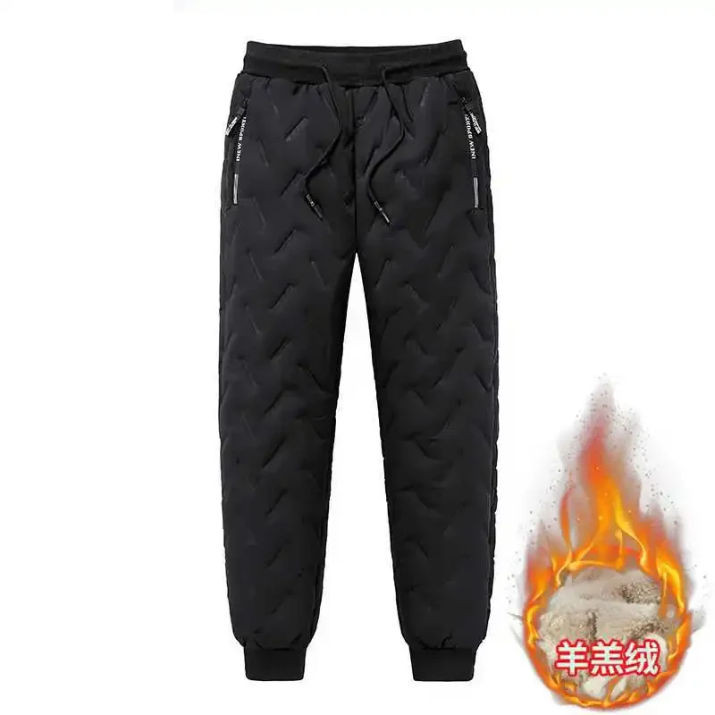 Tracksuit Men Winter Warm Men Down Cotton Jacket Zipper Coat+Down Pants Two Piece Sets Fashion Mens Joggers Set Sweat Suit 5XL