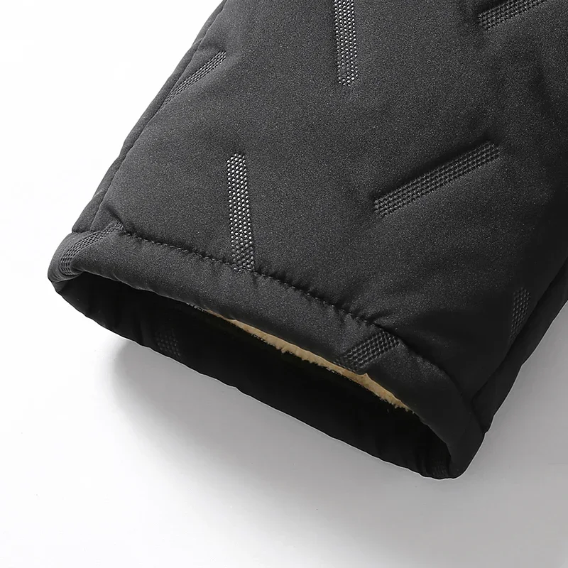 Tracksuit Men Winter Warm Men Down Cotton Jacket Zipper Coat+Down Pants Two Piece Sets Fashion Mens Joggers Set Sweat Suit 5XL