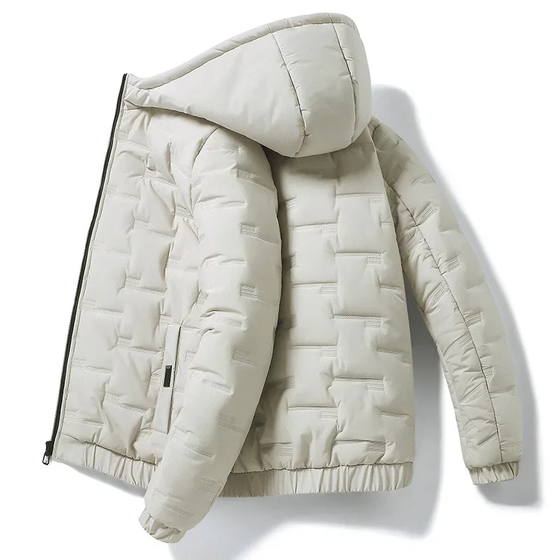 Tracksuit Men Winter Warm Men Down Cotton Jacket Zipper Coat+Down Pants Two Piece Sets Fashion Mens Joggers Set Sweat Suit 5XL