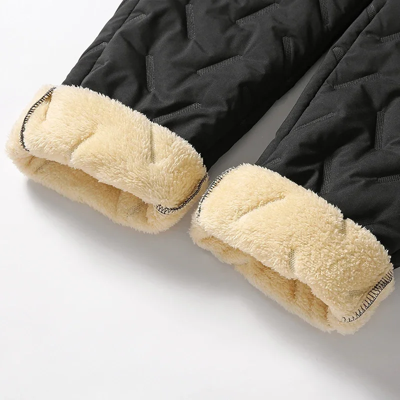 Tracksuit Men Winter Warm Men Down Cotton Jacket Zipper Coat+Down Pants Two Piece Sets Fashion Mens Joggers Set Sweat Suit 5XL