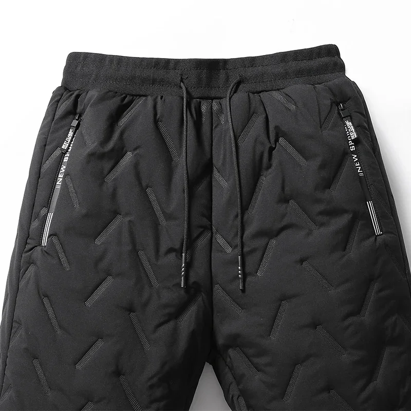 Tracksuit Men Winter Warm Men Down Cotton Jacket Zipper Coat+Down Pants Two Piece Sets Fashion Mens Joggers Set Sweat Suit 5XL
