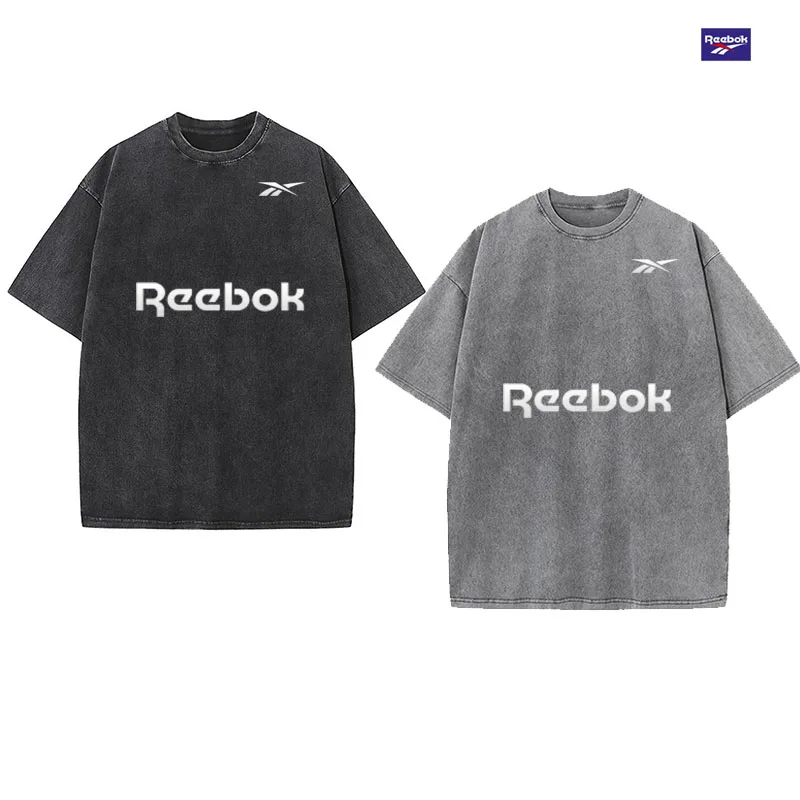 2026 Reebok Men's Summer Sports T-Shirt, Featuring Y2K Retro Fashion Style, in Standard European Size with a Loose Fit.