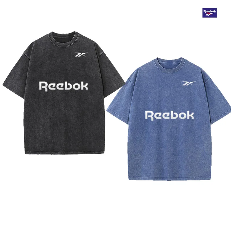2026 Reebok Men's Summer Sports T-Shirt, Featuring Y2K Retro Fashion Style, in Standard European Size with a Loose Fit.