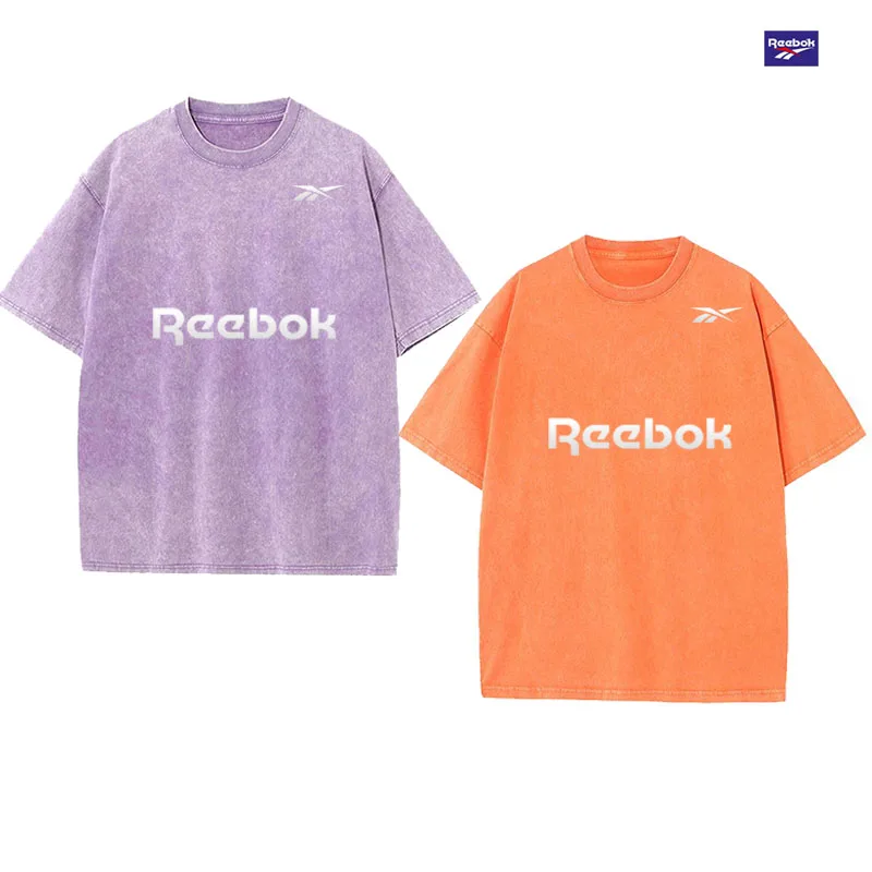 2026 Reebok Men's Summer Sports T-Shirt, Featuring Y2K Retro Fashion Style, in Standard European Size with a Loose Fit.
