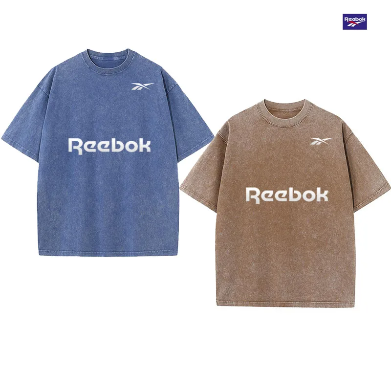 2026 Reebok Men's Summer Sports T-Shirt, Featuring Y2K Retro Fashion Style, in Standard European Size with a Loose Fit.