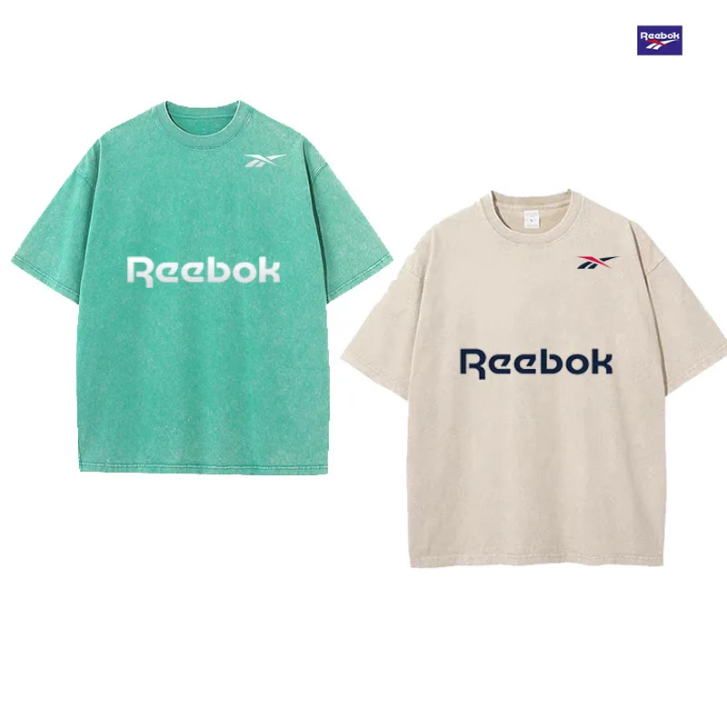 2026 Reebok Men's Summer Sports T-Shirt, Featuring Y2K Retro Fashion Style, in Standard European Size with a Loose Fit.