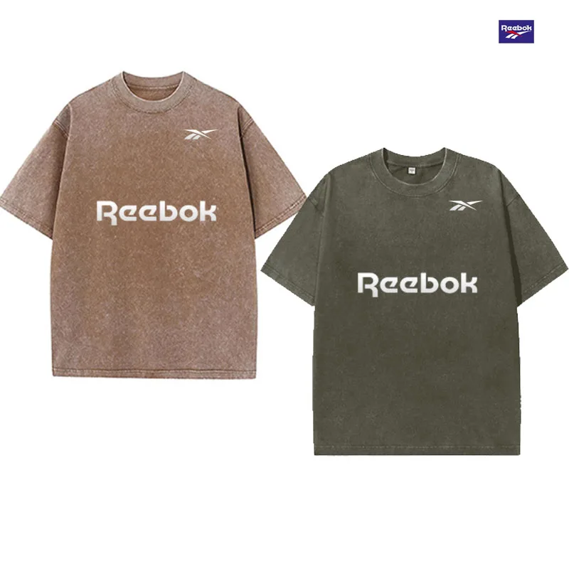 2026 Reebok Men's Summer Sports T-Shirt, Featuring Y2K Retro Fashion Style, in Standard European Size with a Loose Fit.