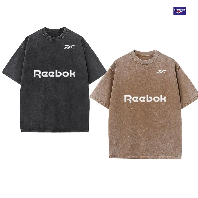 2026 Reebok Men's Summer Sports T-Shirt, Featuring Y2K Retro Fashion Style, in Standard European Size with a Loose Fit.