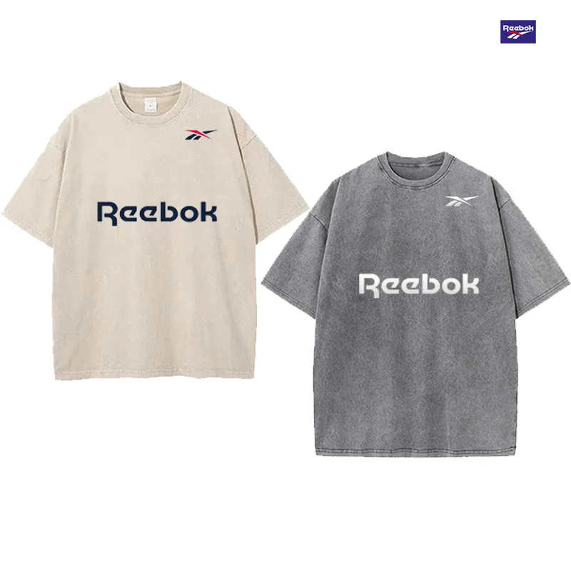 2026 Reebok Men's Summer Sports T-Shirt, Featuring Y2K Retro Fashion Style, in Standard European Size with a Loose Fit.