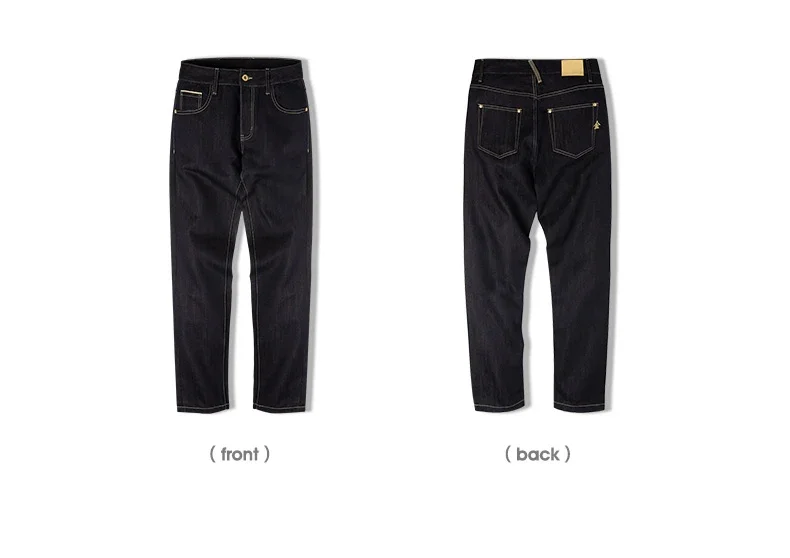 Maden Vintage 15oz Embroidered Denim Jeans for Men's Heavyweight Baggy Fit Jeans Original Cowboy Casual Pants Straight Trousers