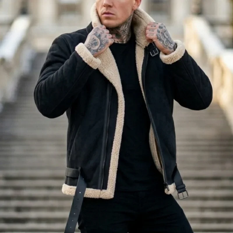 Winter New Men's Plush Jacket Warm Fleecy Jacket Ready for Winter Jacket Over Street Wear Men's Hunting Jacket