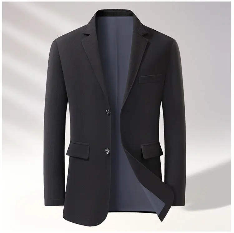 High-Quality Men's Fashionable Casual Versatile Business Suit Jacket Elastic Style Spring Autumn Trendy Outerwear