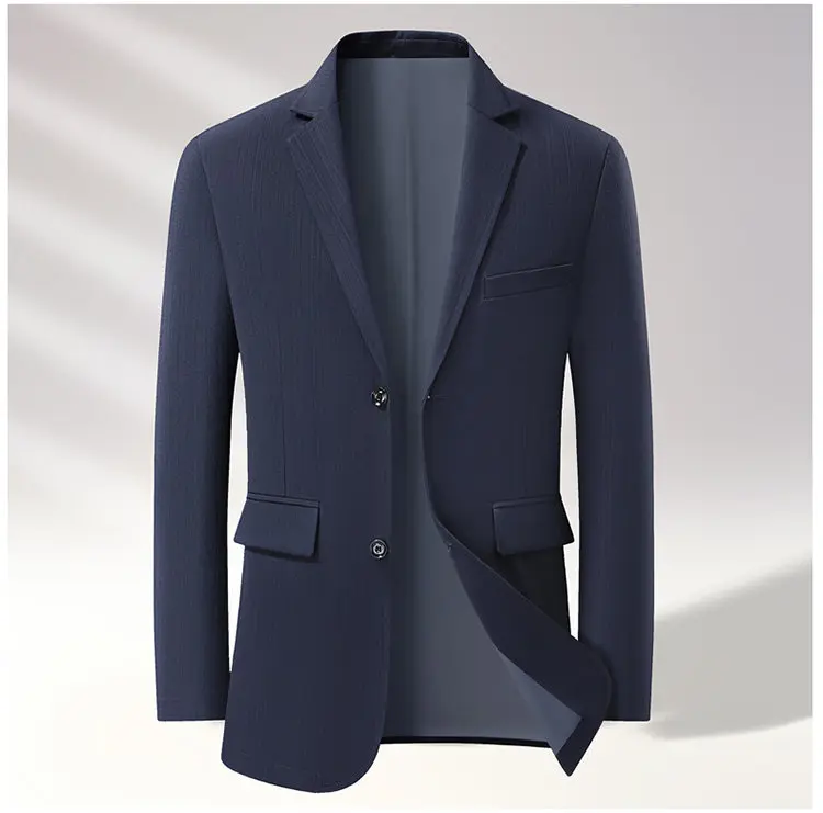 High-Quality Men's Fashionable Casual Versatile Business Suit Jacket Elastic Style Spring Autumn Trendy Outerwear