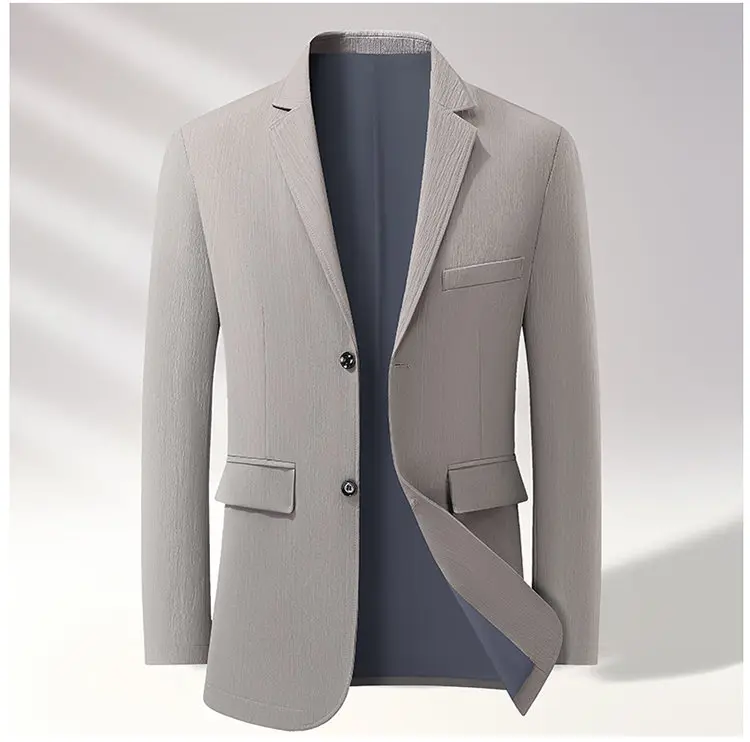 High-Quality Men's Fashionable Casual Versatile Business Suit Jacket Elastic Style Spring Autumn Trendy Outerwear