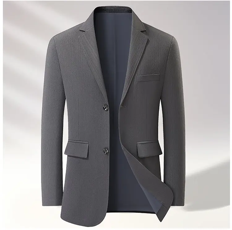 High-Quality Men's Fashionable Casual Versatile Business Suit Jacket Elastic Style Spring Autumn Trendy Outerwear