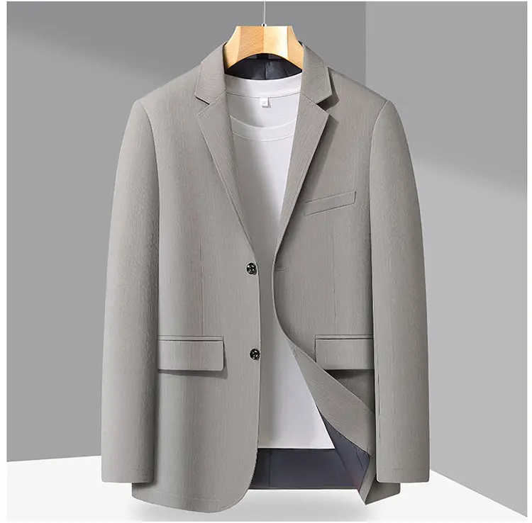 High-Quality Men's Fashionable Casual Versatile Business Suit Jacket Elastic Style Spring Autumn Trendy Outerwear