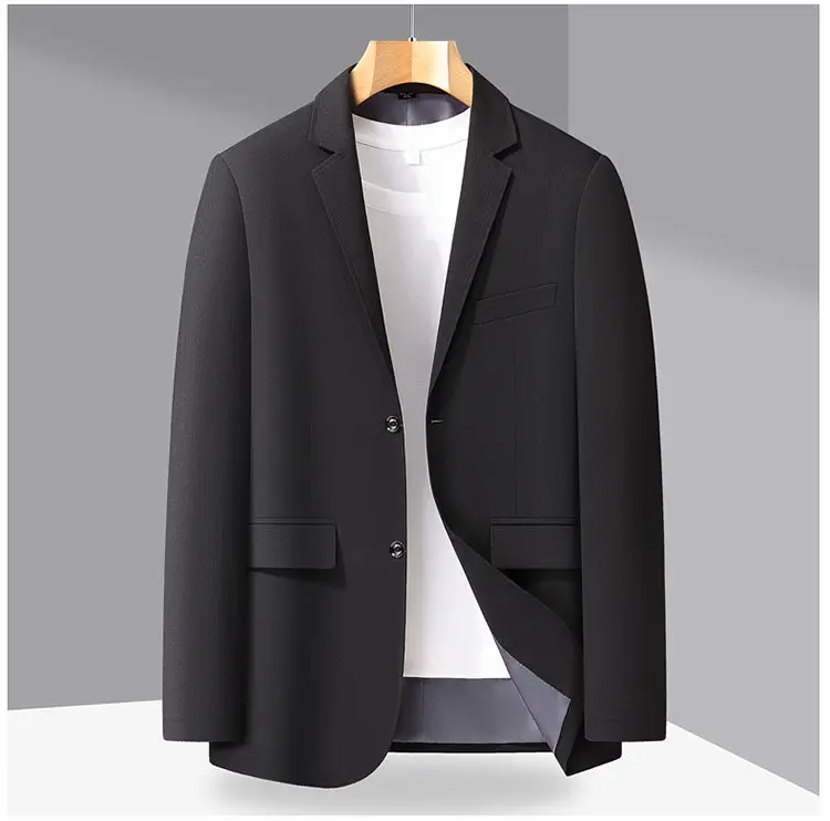 High-Quality Men's Fashionable Casual Versatile Business Suit Jacket Elastic Style Spring Autumn Trendy Outerwear