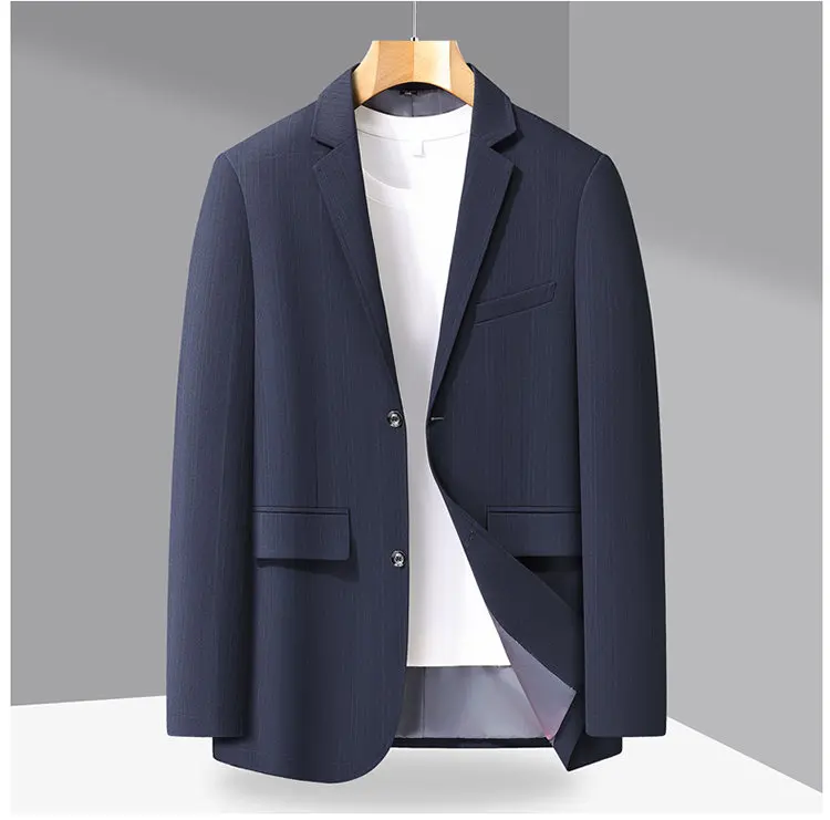 High-Quality Men's Fashionable Casual Versatile Business Suit Jacket Elastic Style Spring Autumn Trendy Outerwear