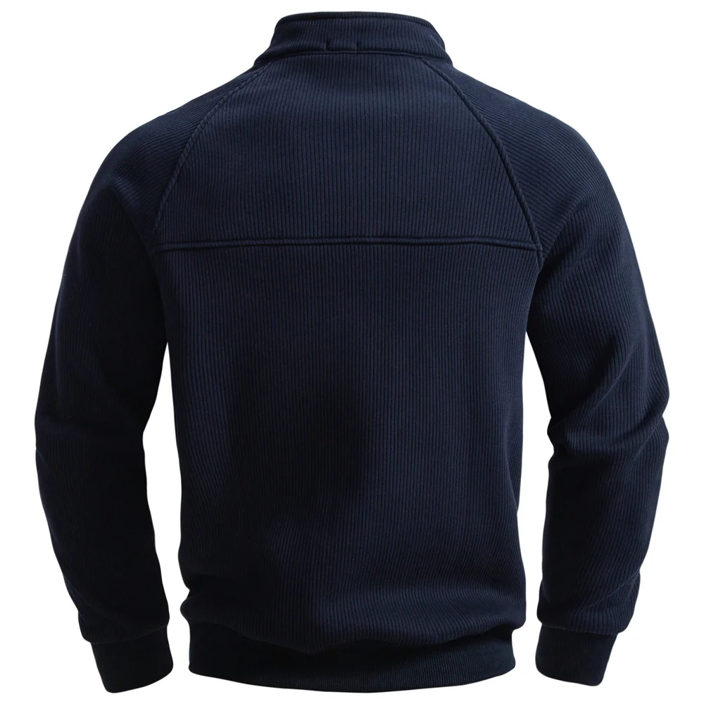 AIOPESIN Men's Winter Thermal Cotton Zipper Sweater Slim Fit Soft Shell Pullover Sweatshirt Luxury Underlayer Top