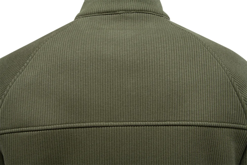 AIOPESIN Men's Winter Thermal Cotton Zipper Sweater Slim Fit Soft Shell Pullover Sweatshirt Luxury Underlayer Top
