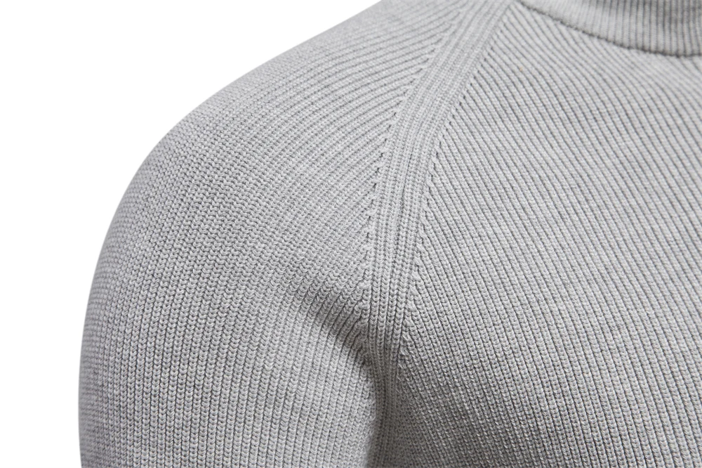 AIOPESON Mens Autumn Winter Cotton Quarter Zipper Sweater Fashion Casual Social Brand Quality Knitted Sweater for Men