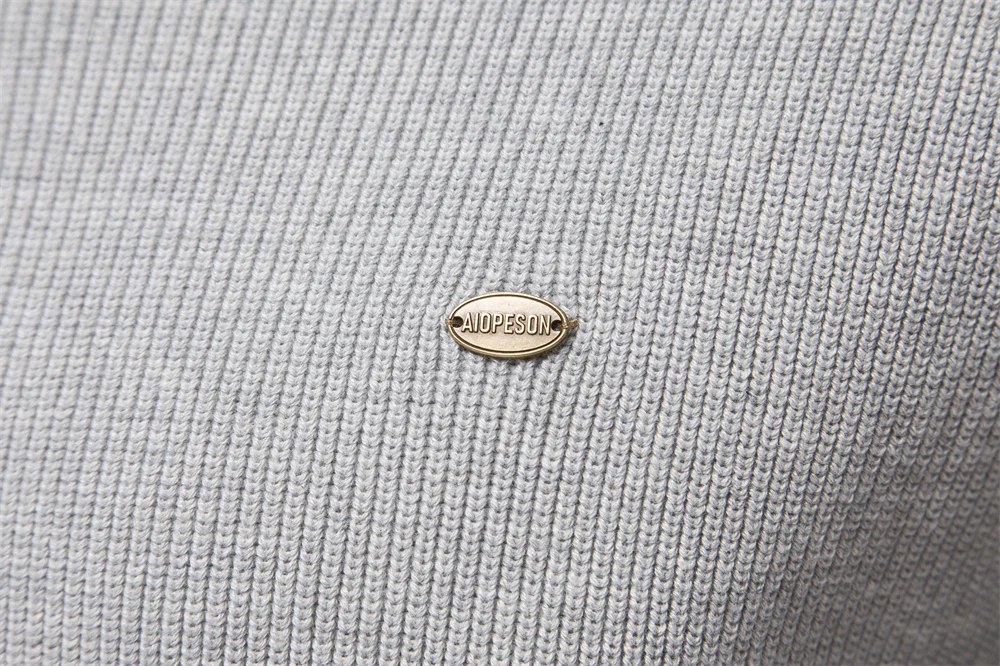AIOPESON Mens Autumn Winter Cotton Quarter Zipper Sweater Fashion Casual Social Brand Quality Knitted Sweater for Men