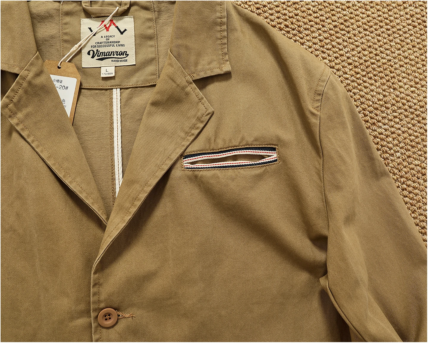 Lapel style workwear retro Fengshui washing old denim jacket top men's pure cotton woven casual single jacket trendy