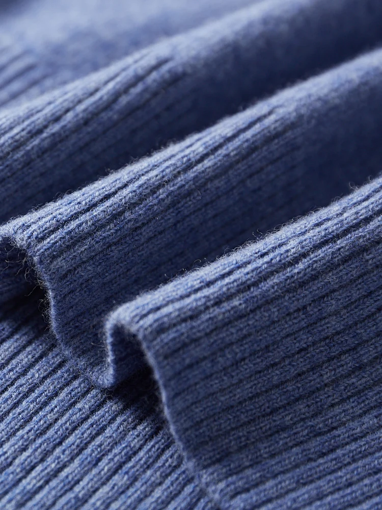 Fashion Autumn Winter New Cashmere Sweater Men's 100% Merino Wool Pullover Casual Loose POLO Knitted Bottom Shirt Jacket Shirt