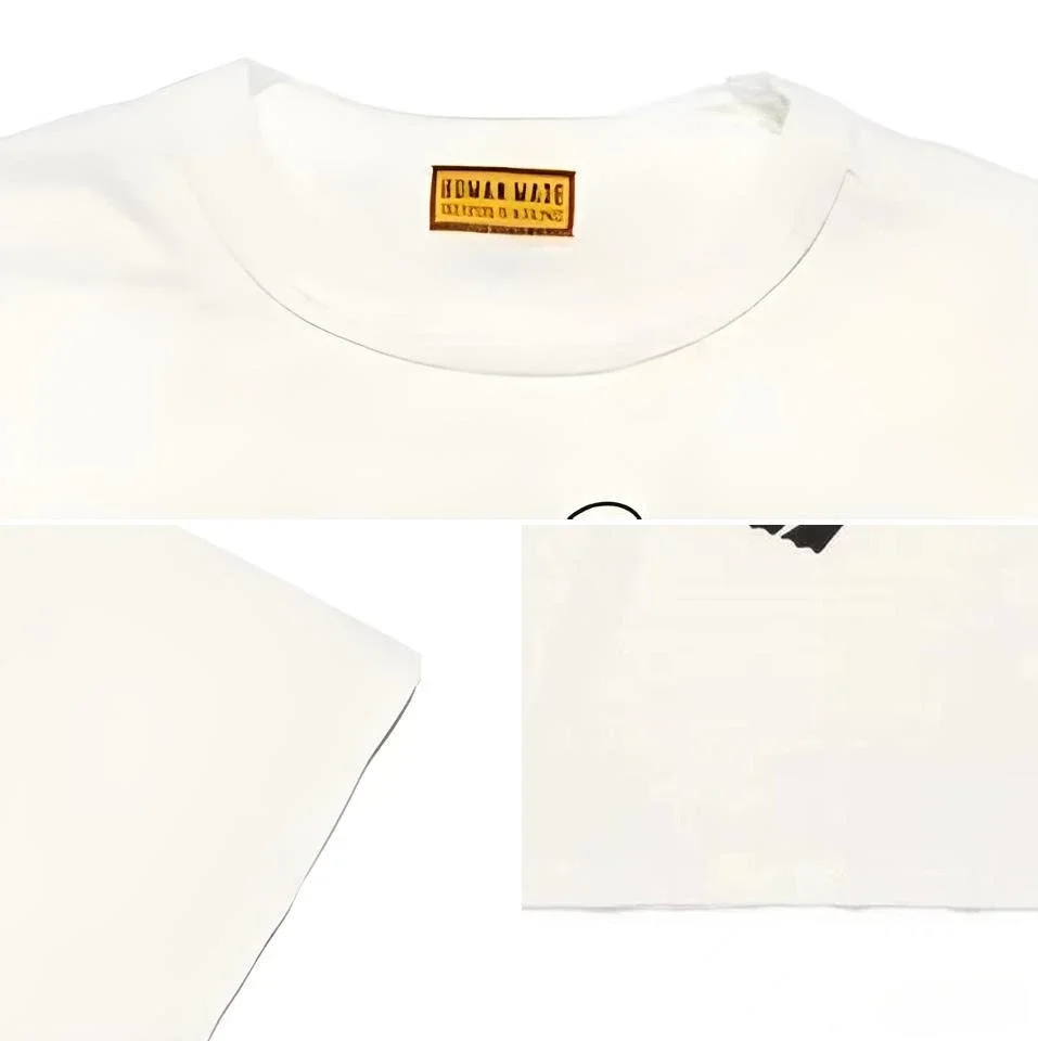 2026 New HUMAN MADE Back cartoon Printed T-Shirt Japanese Bamboo Cotton Unisex Retro Round Neck Short Sleeved Shirt