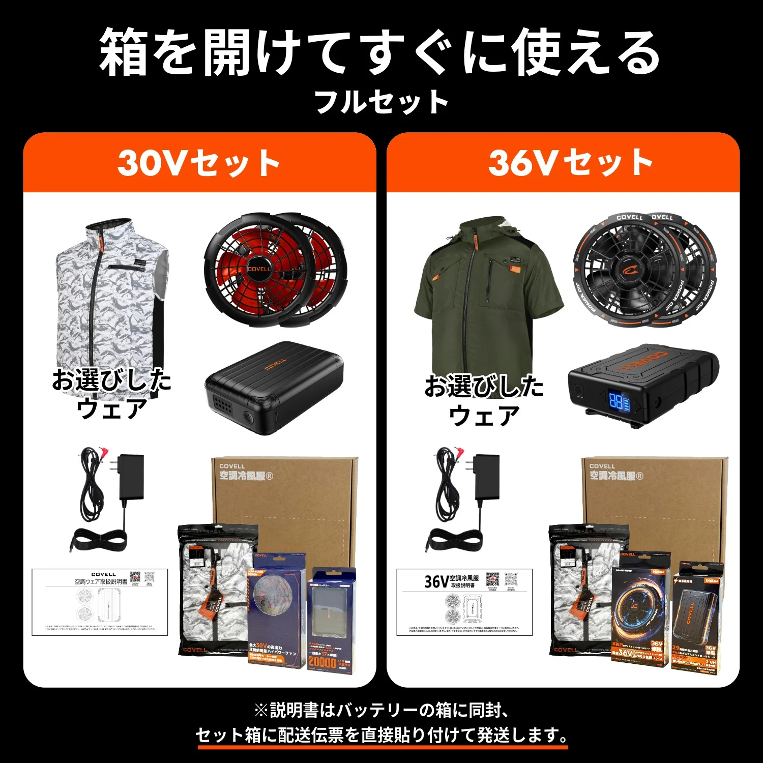 2026 new air conditioning clothes [full set] 30V fan battery heat stroke prevention fan with fan work clothes