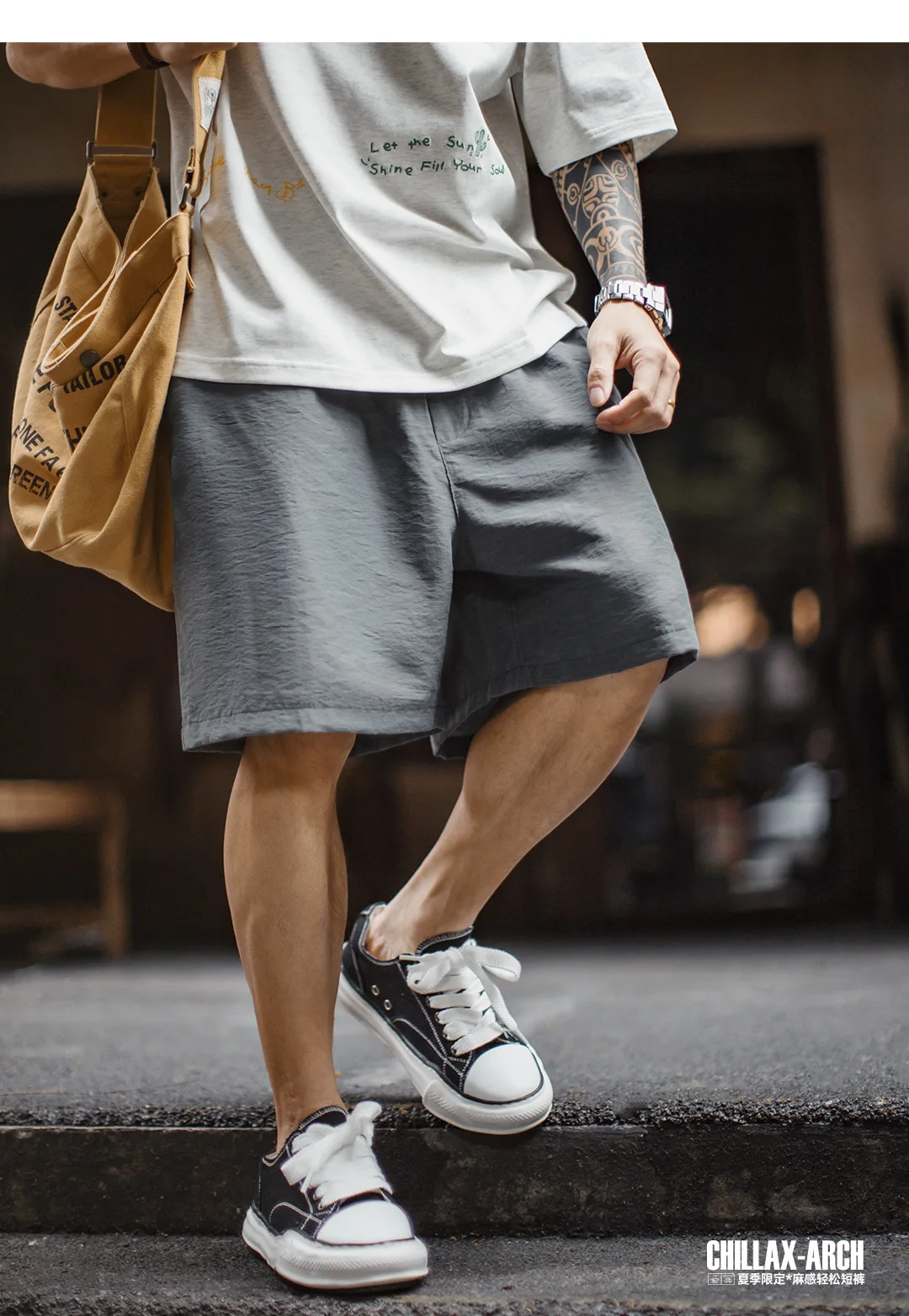Maden Men's Lyocell Linen Look Shorts Straight Leg Elastic Waist Lightweight Breathable Old Money Casual Summer Male Pants