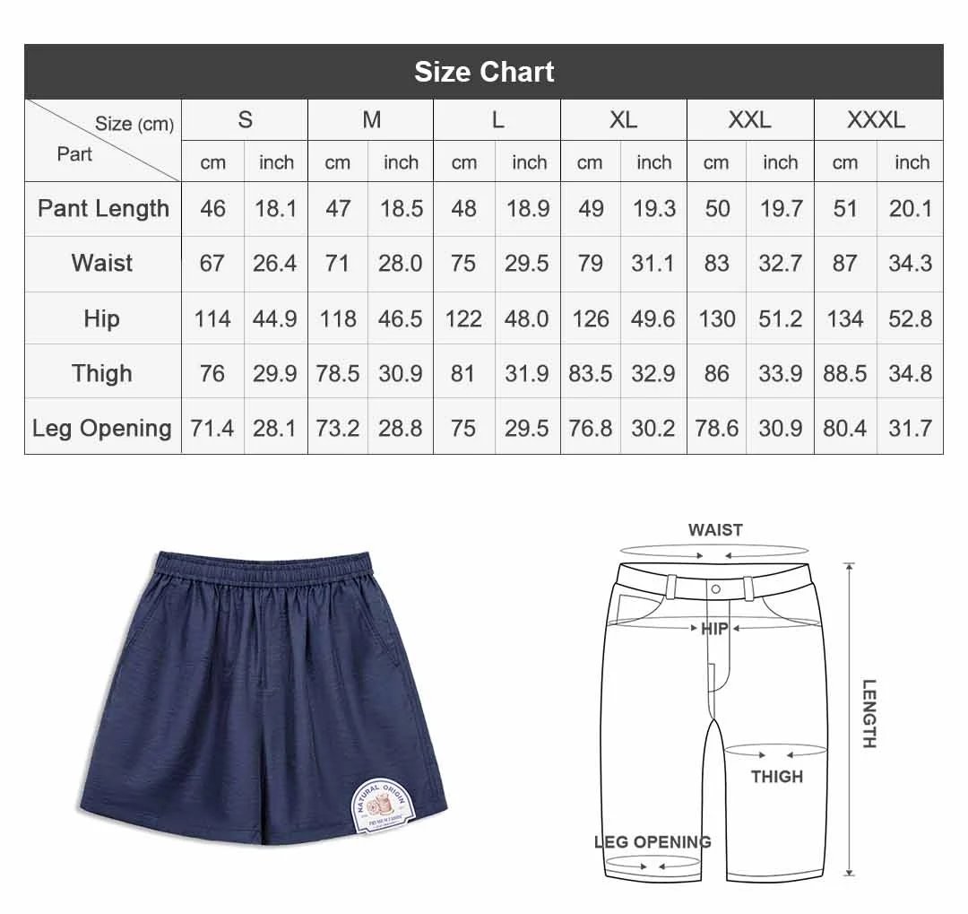 Maden Men's Lyocell Linen Look Shorts Straight Leg Elastic Waist Lightweight Breathable Old Money Casual Summer Male Pants