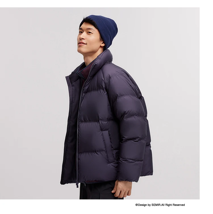 Semir Down Jacket Men Women 2026 Winter New Light Short Coat Three-Proof Thermal Puffer Coat Couple Top Trendy Down Jacket