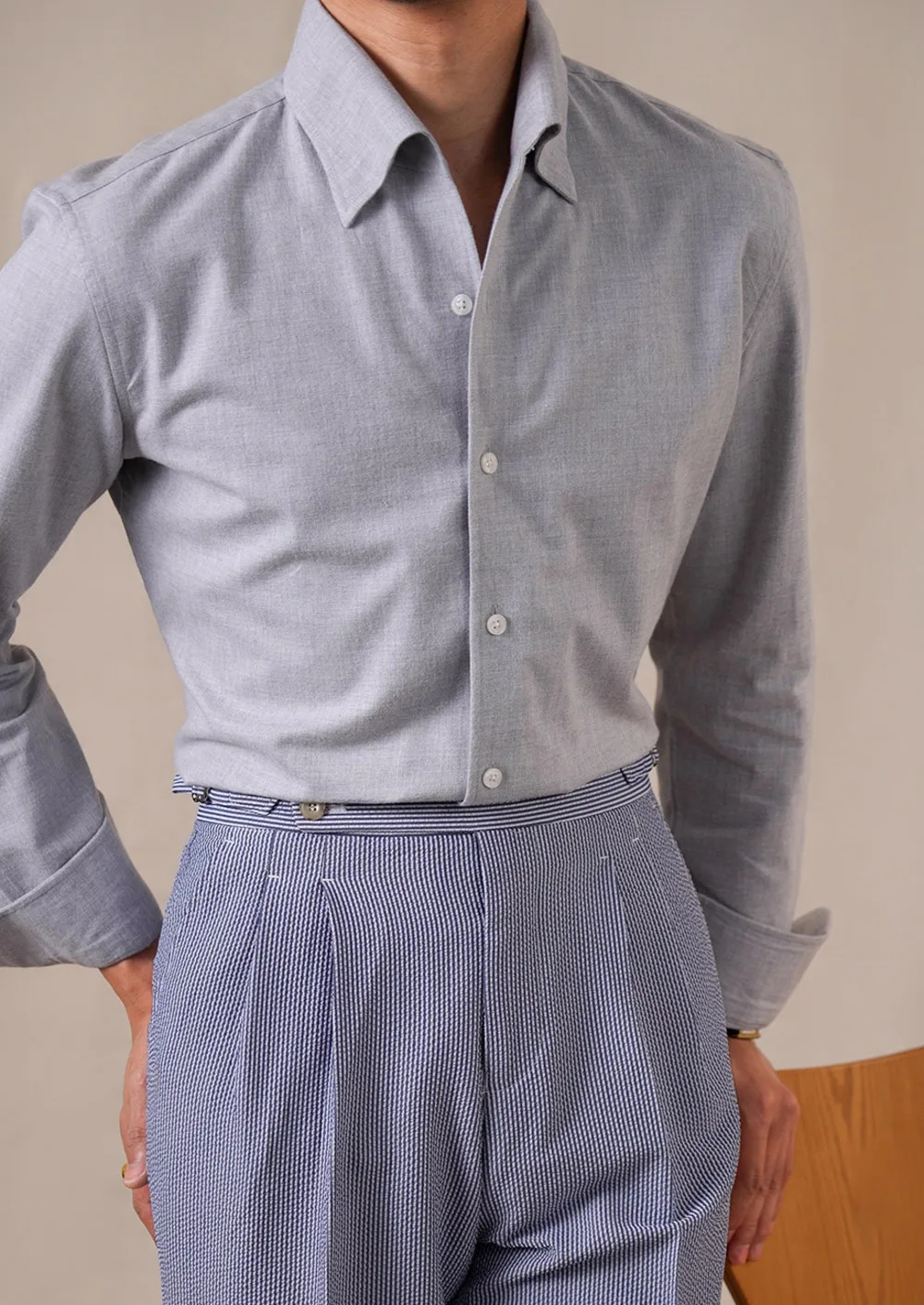 100% Cotton Blend Business Formal Men Shirts Italian Style One-Piece Collar Long Sleeve Shirt Men 2026 Casual Camiseta Masculina