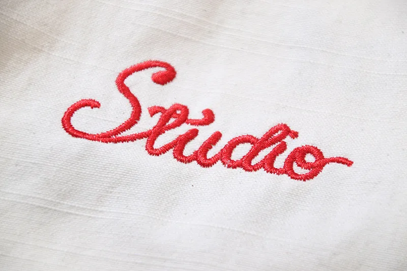 Gallery dept embroidery letters American retro old tooling short-sleeved shirt with