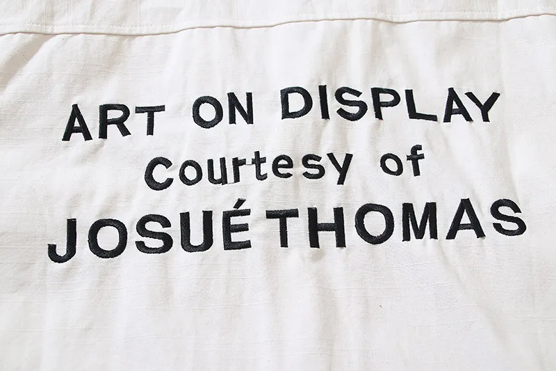 Gallery dept embroidery letters American retro old tooling short-sleeved shirt with