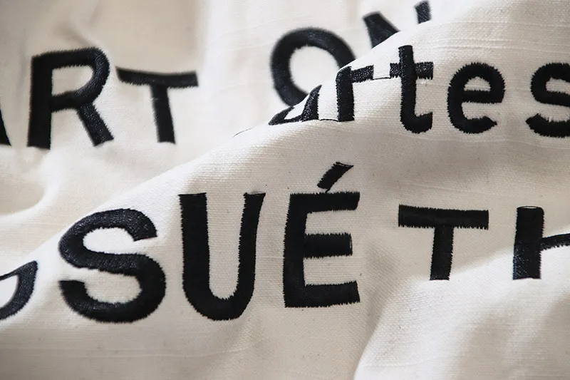 Gallery dept embroidery letters American retro old tooling short-sleeved shirt with