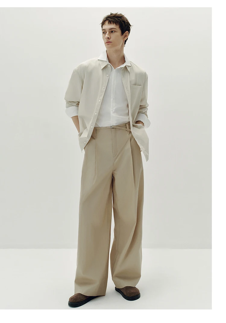 Semir Men Shirt Cotton Loose Lapel Pocket Outerwear Style Clean Utility Casual Blouse Autumn Layering Top Daily Wear 2026