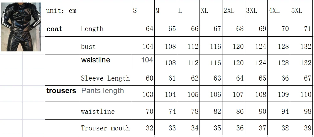 Men's PU Leather Suit Casual Sportswear Jogging Suit Sportswear  Men Outfit Set  Juicy Tracksuit