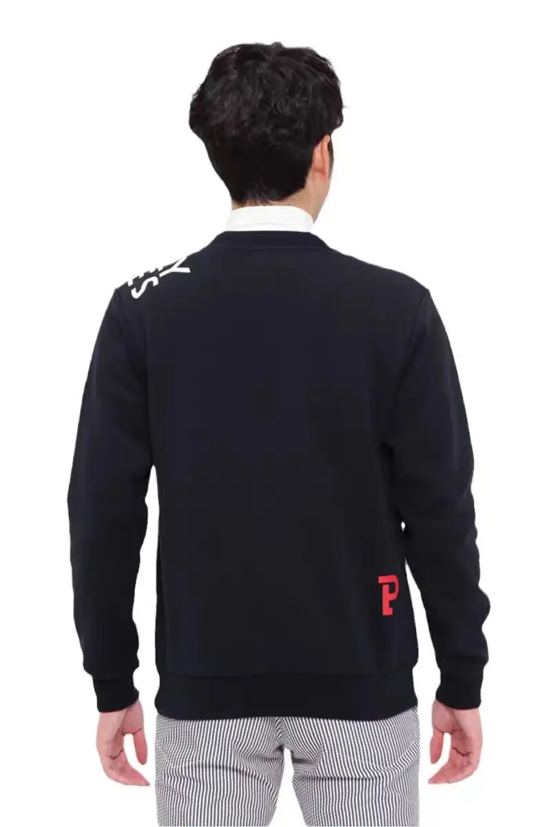Japanese and Korean PEARLYGATES Men's Golf Round-Neck Long Sleeve Pure Cotton Sweatshirt Autumn Golf Casual Sportswear Jacket