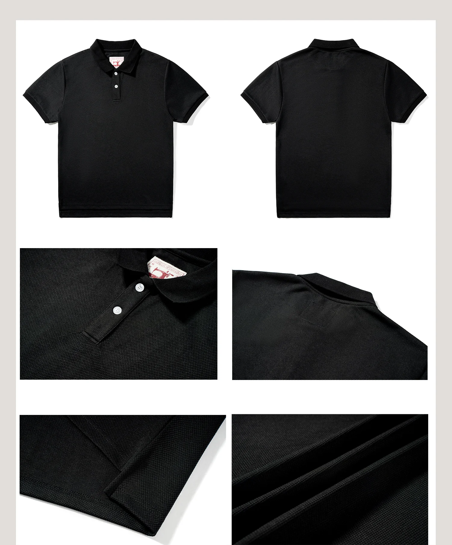 Men's Classic Cotton Polo Shirt Short Sleeve Casual Solid Color Lapel Tee Summer Breathable Slim Fit Tops