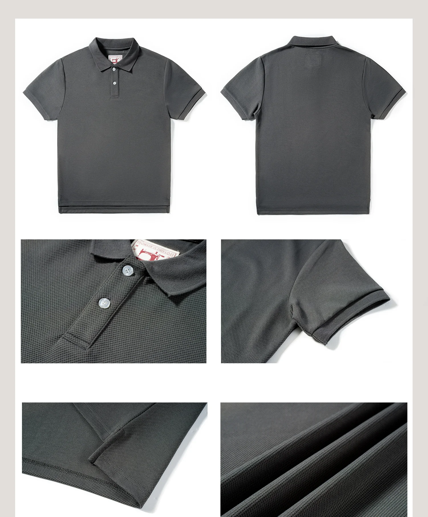 Men's Classic Cotton Polo Shirt Short Sleeve Casual Solid Color Lapel Tee Summer Breathable Slim Fit Tops