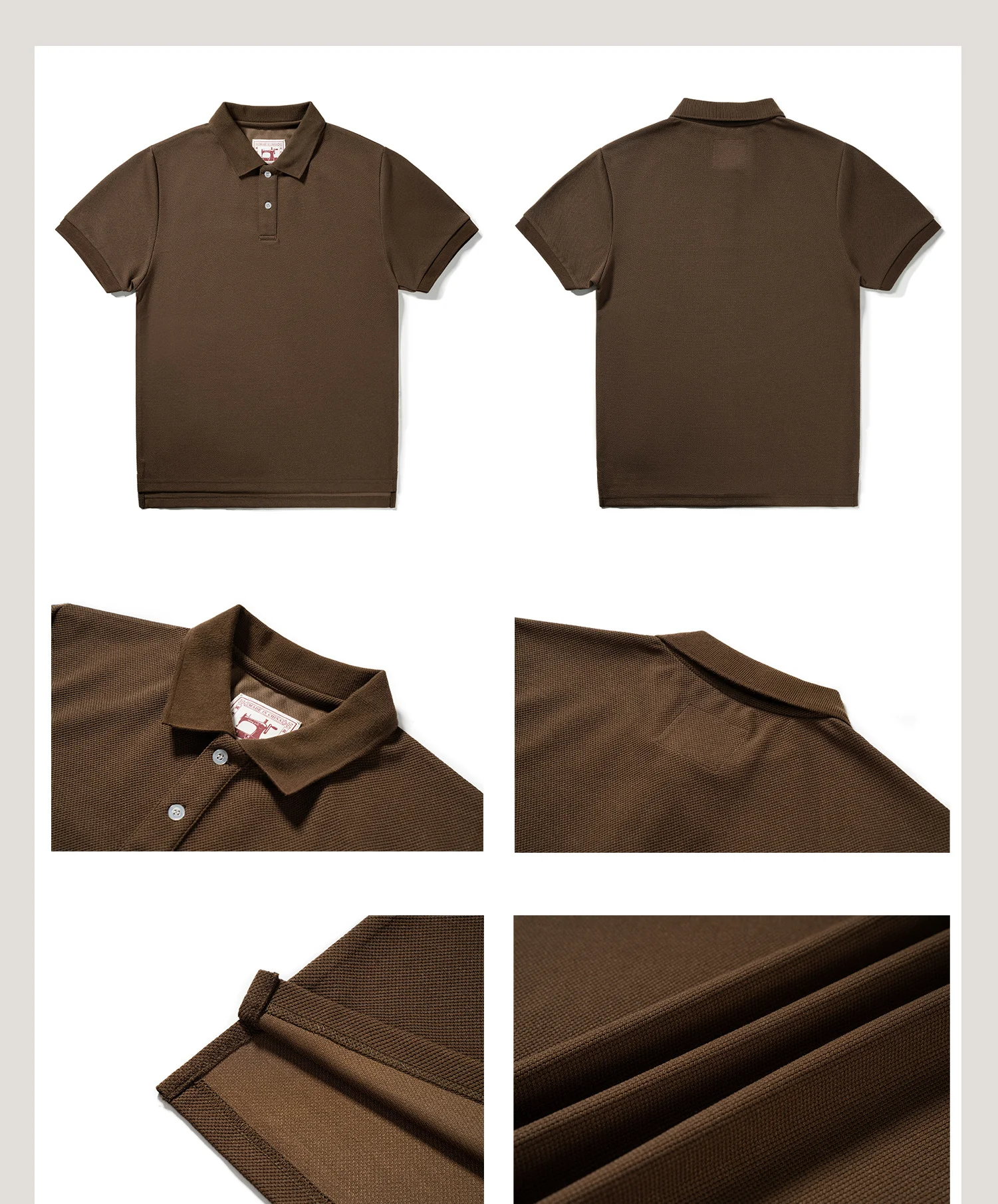 Men's Classic Cotton Polo Shirt Short Sleeve Casual Solid Color Lapel Tee Summer Breathable Slim Fit Tops