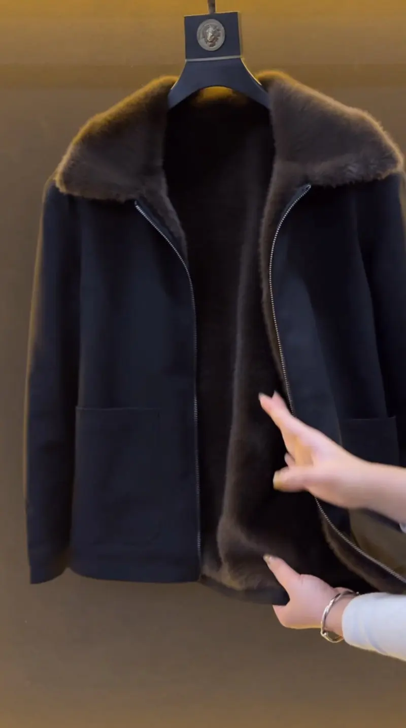 High-quality Fleece Jacket, Fashionable, Cool and Casual Men's Trendy Top, Chinese-style Overcoming Clothing