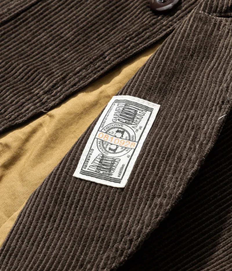 100% Cotton Corduroy Blazer for Men America Style Good Quality Jacket Multi-pocket Business Casual Solid Color Simple Basic Coat