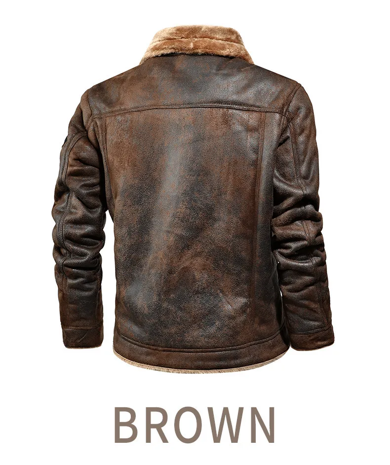 New Winter Men Leather and Fur Integrated Jackets and Coats New Fashion Male Fleece Warm Bomber Jackets Slim Fit Jaquetas 4XL